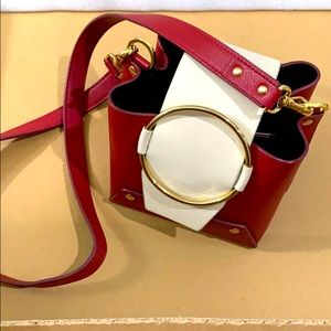 Yuzefi Delila Mini Colorblock leather Bucket Bag